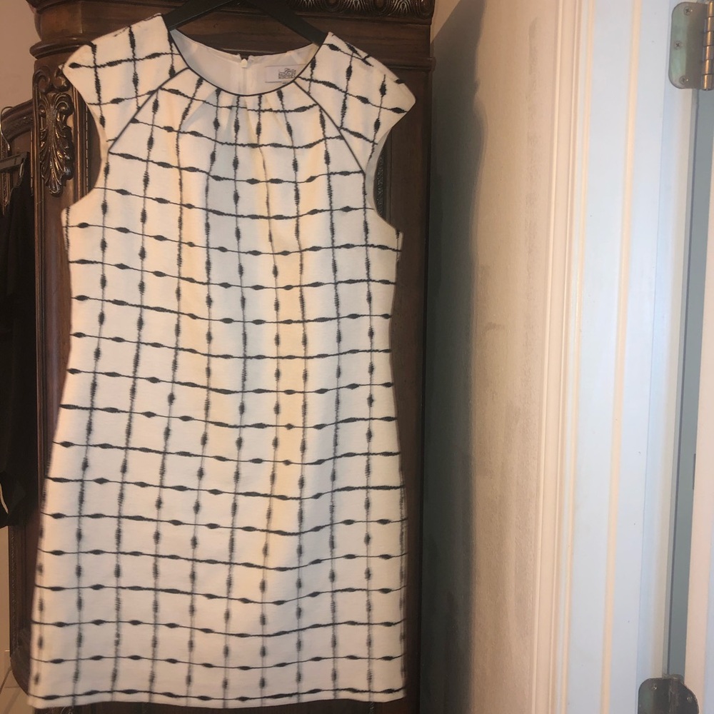 Black and white dress.
